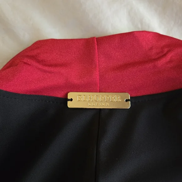 Elhoffer Design Magical Maxi Wrap Dress Red & Black - Picture 9 of 11